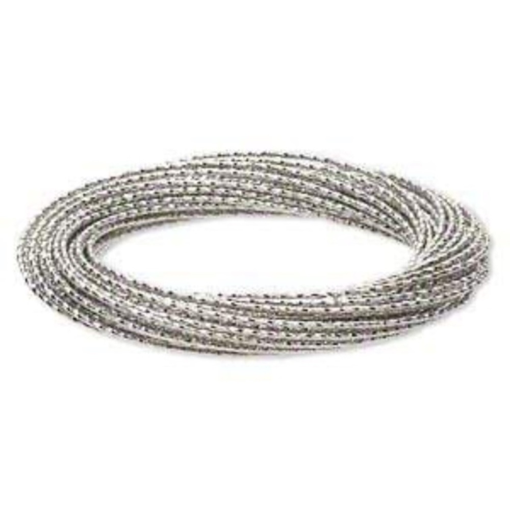 Womens Stainless Steel Silver Interlocking Bangle Bracelet